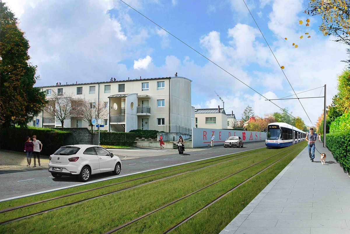 Vue du quartier Le Rolliet - zone apaisée et nature