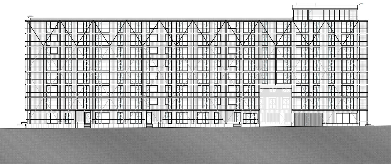 Façade extérieure en bardage bois